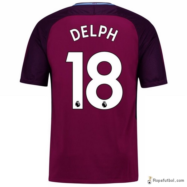 Camiseta Manchester City Replica Segunda Ropa Delph 2017/18